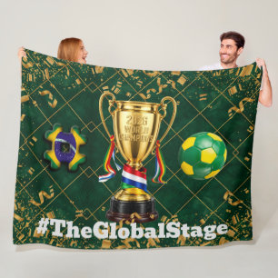 Couverture Polaire Brésil Football Jeux mondiaux 2026 Joga Bonito