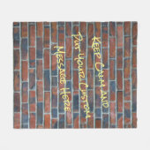 Couverture Polaire Brick Graffiti mur message personnalisé (Devant (Horizontal))