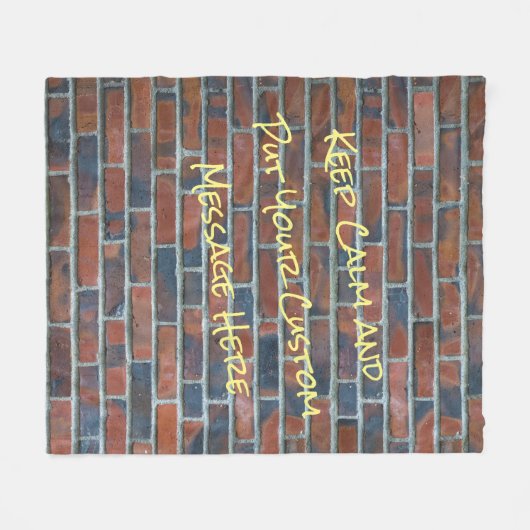 Couverture Polaire Brick Graffiti mur message personnalisé (Devant (Horizontal))