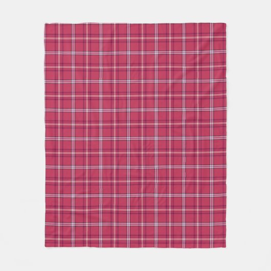 Couverture Polaire Brick Red and Soft Peach Plaid (Devant)