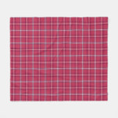 Couverture Polaire Brick Red and Soft Peach Plaid (Devant (Horizontal))