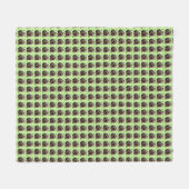 Couverture Polaire Brickwork Burrow : Une toile verte de Wombat, (Devant (Horizontal))