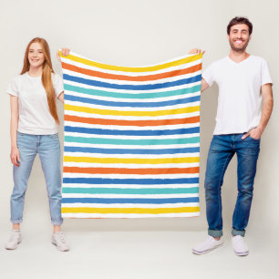 Couverture Polaire Bright Beach Striped Motif