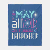 Couverture Polaire Bright Christmas Typography ID264 (Devant)