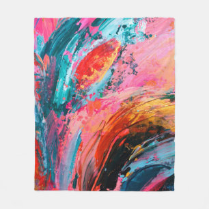 Couverture Polaire Bright coloré main peint abstrait fond d'arrière-p