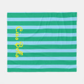 Couverture Polaire Bright Green and Blue Stripes | Ciao Bella (Devant (Horizontal))