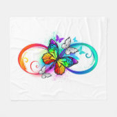 Couverture Polaire Bright infinity with rainbow butterfly (Devant (Horizontal))