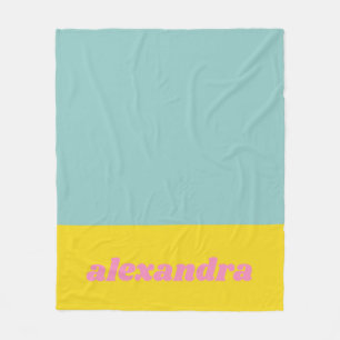 Couverture Polaire Bright Pastel Color Block Personnalisé