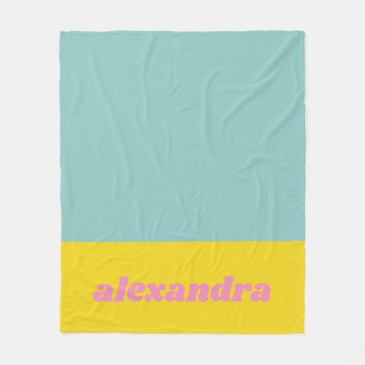 Couverture Polaire Bright Pastel Color Block Personnalisé (Devant)