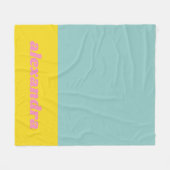 Couverture Polaire Bright Pastel Color Block Personnalisé (Devant (Horizontal))