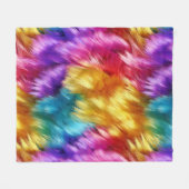 Couverture Polaire Bright Rainbow fausse texture de fourrure monstre (Devant (Horizontal))