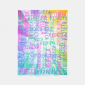 Couverture Polaire Bright Rainbow Girls mignon Personnalisé Nom Perso (Devant)