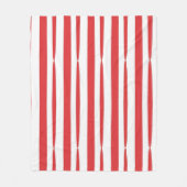 Couverture Polaire Bright Red and White script vertical Bright Stripe (Devant)