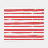 Couverture Polaire Bright Red and White script vertical Bright Stripe (Devant (Horizontal))
