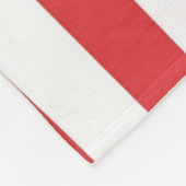Couverture Polaire Bright Red and White script vertical Bright Stripe (Coin)