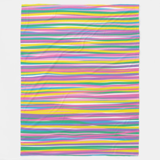 Couverture Polaire Bright Vertical Summer Stripes (Devant)