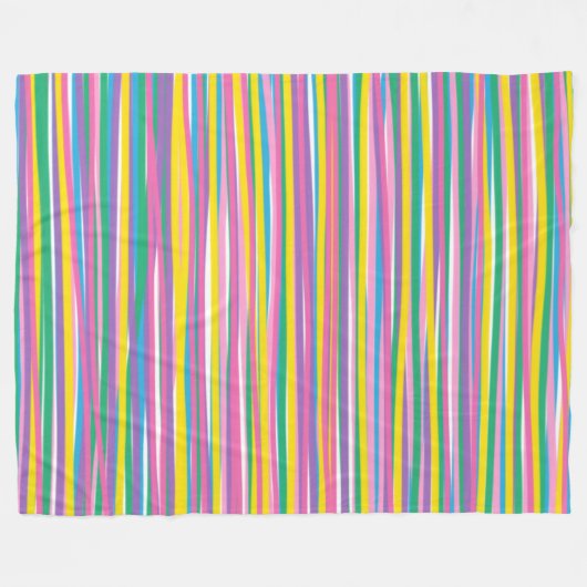 Couverture Polaire Bright Vertical Summer Stripes (Devant (Horizontal))