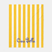Couverture Polaire Bright Yellow Orange Stripes | Ciao Bella (Devant)