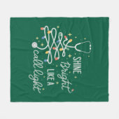 Couverture Polaire Brillant Comme Un Appel Nuit Infirmière Fun Noël (Devant (Horizontal))