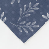 Couverture Polaire Brindilles blanches sur le bleu. (Coin)