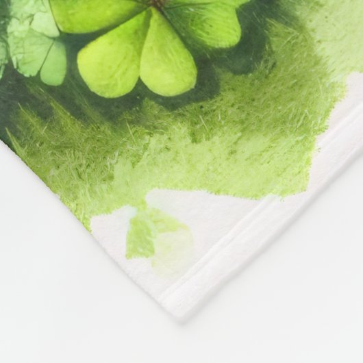 Couverture Polaire Brindle Sable Pomeranian Shamrock vert (Coin)