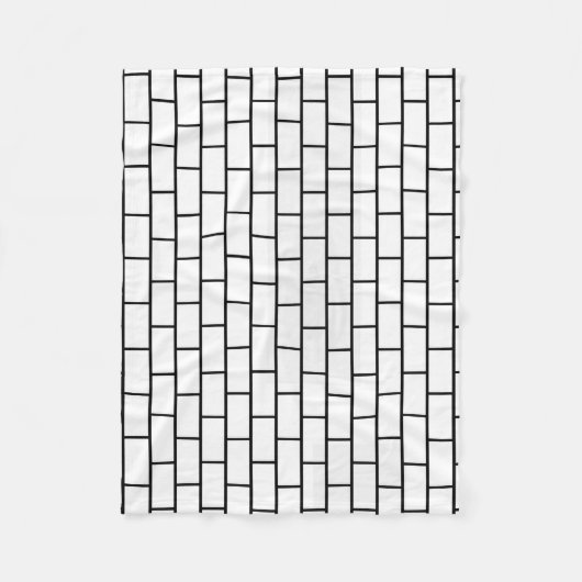 Couverture Polaire Briques blanches (Devant)