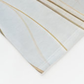 Couverture Polaire Brise d'or - Flux d'Art Abstrait bleu et or (Coin)