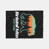 Couverture Polaire Bristol Mountain New York Ski Snowboard Ours (Devant (Horizontal))