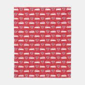 Couverture Polaire British Mini Cooper Hearts - Rouge (Devant)