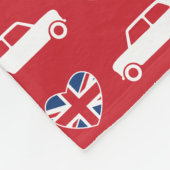 Couverture Polaire British Mini Cooper Hearts - Rouge (Coin)