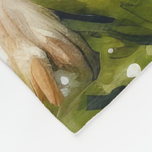 Couverture Polaire Brittany Spaniel Chien avec Oeufs de Pâques Vacanc (Coin)