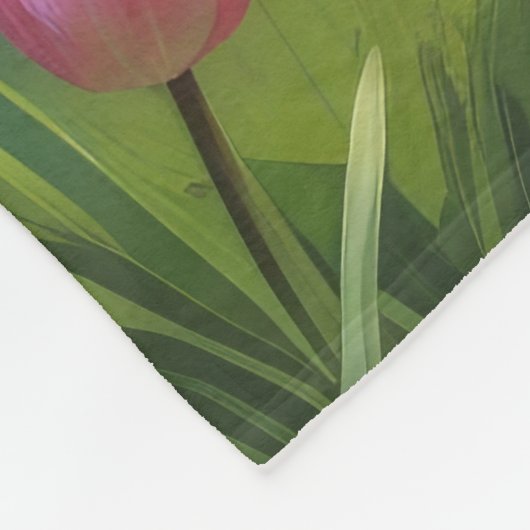 Couverture Polaire Brittany Spaniel Chien Fleurs de printemps Peintur (Coin)