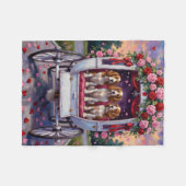 Couverture Polaire Brittany Spaniel Dog Valentine's Day  (Devant (Horizontal))