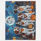 Couverture Polaire Brittany Spaniel Halloween Effrayant (Devant)