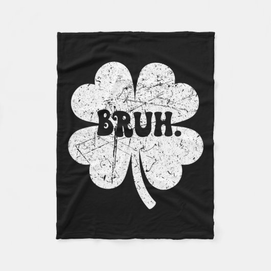 Couverture Polaire Bro Bro Shamrock Jour de la Saint Patrick drôle ga (Devant)