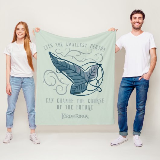 Couverture Polaire Broche elfique de la Communauté citation graphique (En situation)