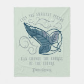 Couverture Polaire Broche elfique de la Communauté citation graphique (Devant)