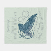 Couverture Polaire Broche elfique de la Communauté citation graphique (Devant (Horizontal))