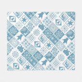 Couverture Polaire Brochure en patchwork hivernal de Noël (Devant (Horizontal))