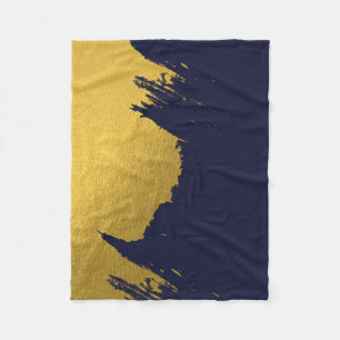 Couverture Polaire Brochures Faux Gold avec Arrière - plan bleu marin