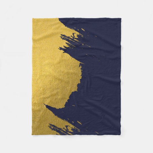 Couverture Polaire Brochures Faux Gold avec Arrière - plan bleu marin (Devant)