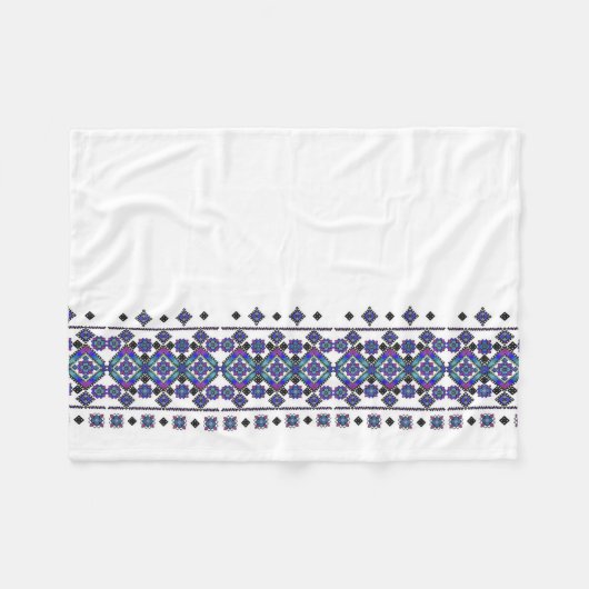 Couverture Polaire Broderie bleue (Devant (Horizontal))