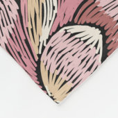 Couverture Polaire Broderie Lotus Fleurs Motif sans couture (Coin)