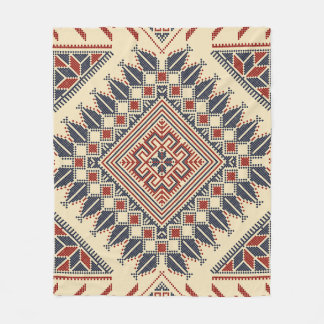 Couverture Polaire Broderie palestinienne traditionnelle
