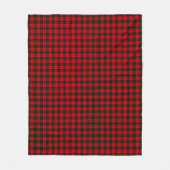 Couverture Polaire Brodie clan tartan rouge noir plaid (Devant)