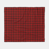 Couverture Polaire Brodie clan tartan rouge noir plaid (Devant (Horizontal))