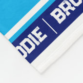 Couverture Polaire Brodie nom signifiant sport monogramme bleu clair (Coin)