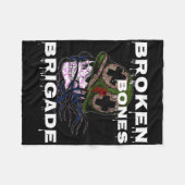 Couverture Polaire Broken Bones Brigade' Skull Skateboarding (Devant (Horizontal))