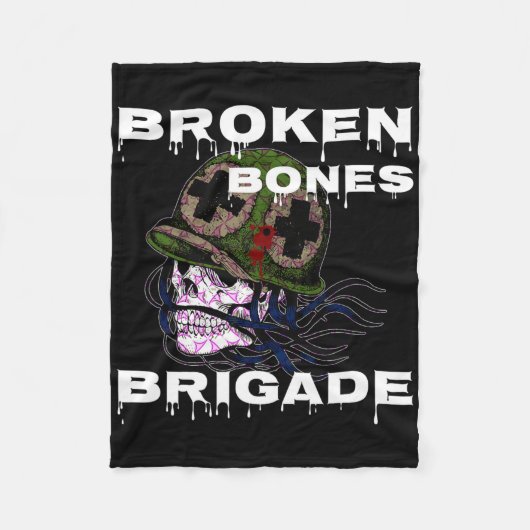 Couverture Polaire Broken Bones Brigade' Skull Skateboarding (Devant)