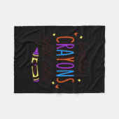 Couverture Polaire Broken Crayons Still Colour Mental Health Awarenes (Devant (Horizontal))